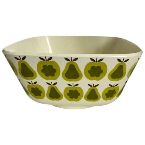 Orla Kiely x Target Square Large Green Pears & Apples Melamine Serving Bowl - Picture 2 of 6